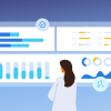 Healthcare professionals analyzing medical data and trends on interactive dashboards — representing insights for physicians, healthcare providers, and market trends.