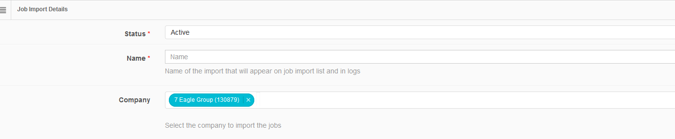 Job Import Details