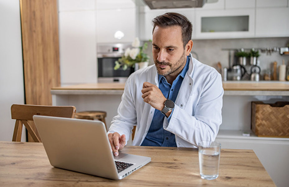 Doctor with older patient