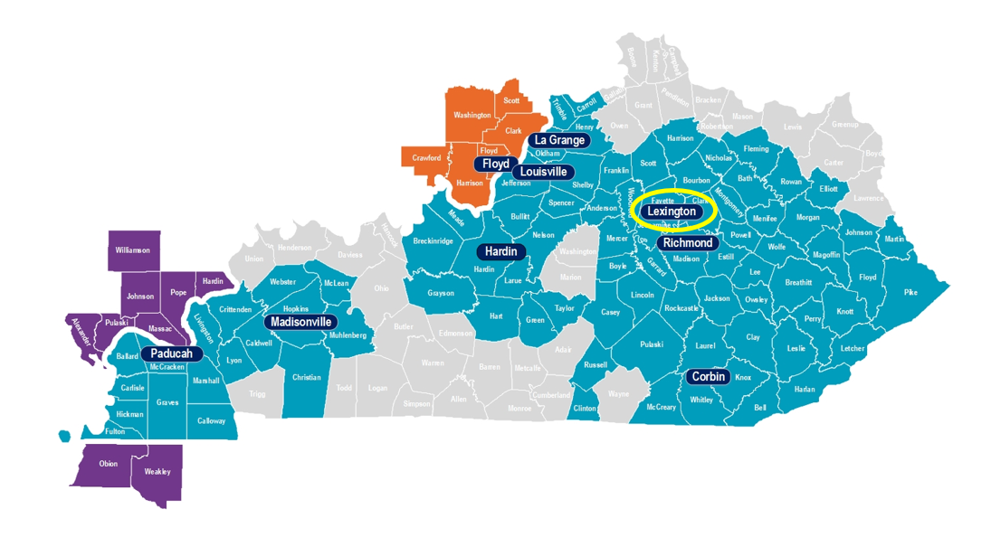 Lexington map