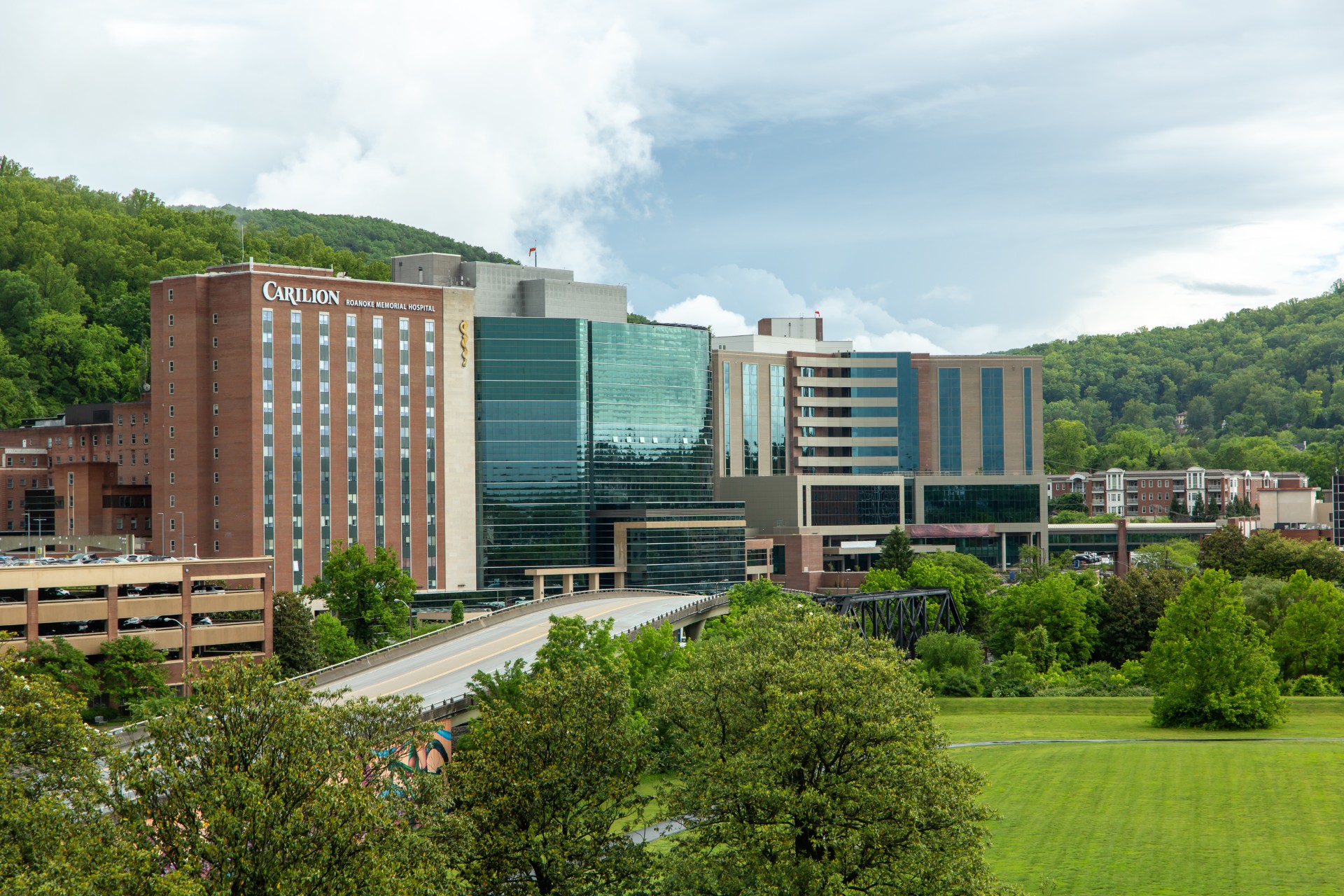 Roanoke Memorial - Full Hospital with Closer View