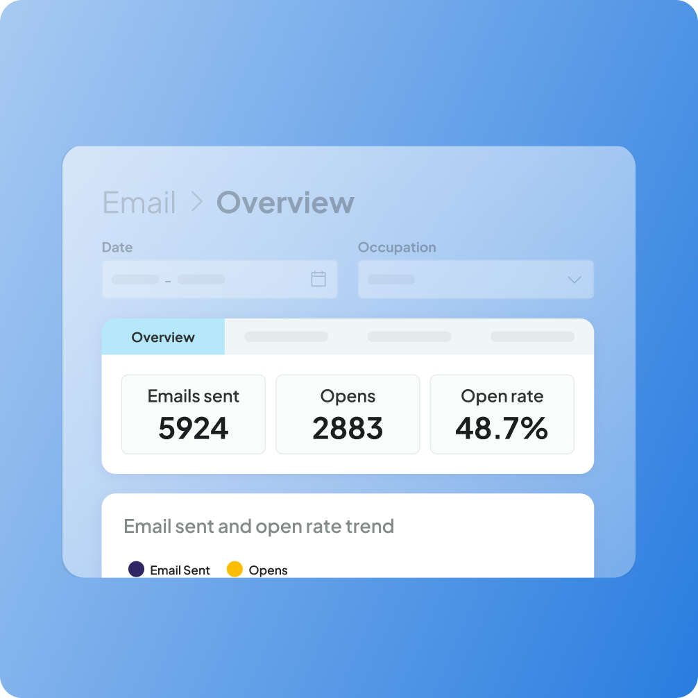 Screenshot email dashboard