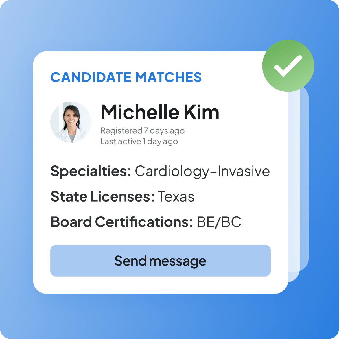 Screenshot candidate dashboard statistics